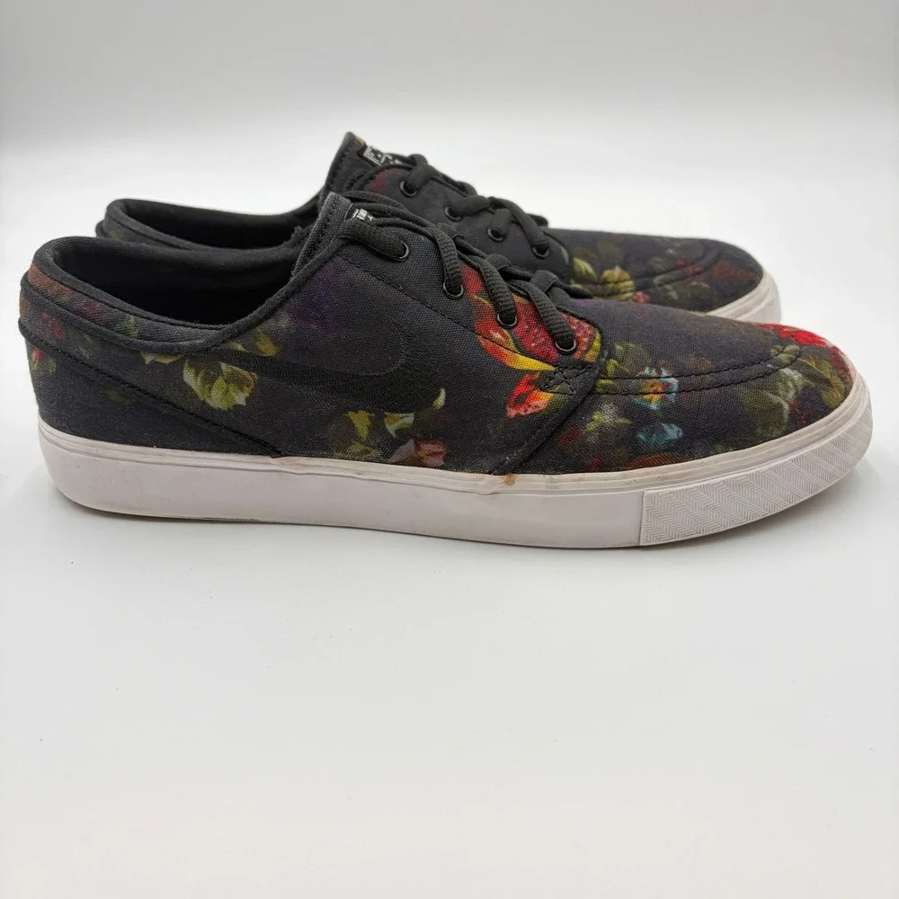 Nike SB Stefan Janoski Floral Canvas Skate Shoes Mens 10.5 Black Multi Skate